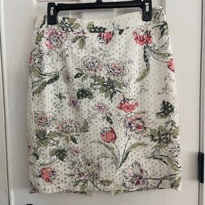 Lacey Floral Pencil Skirt
